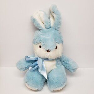 Wuvables 16" Blue Bunny Rabbit Vintage Korea Stuffed Animal Plush